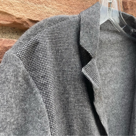 RODA Men Grey Wool Sweater Blazer Travel jacquard Jacket M 48 Made in Italy - Picture 2 of 9